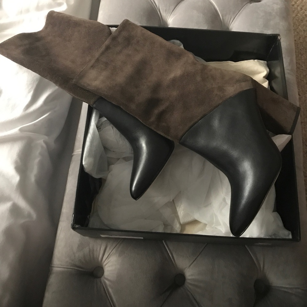 ASKA Black calf, dark gray boots size 38 boots